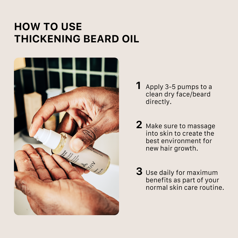 thickening beard oil classic scent  how to use