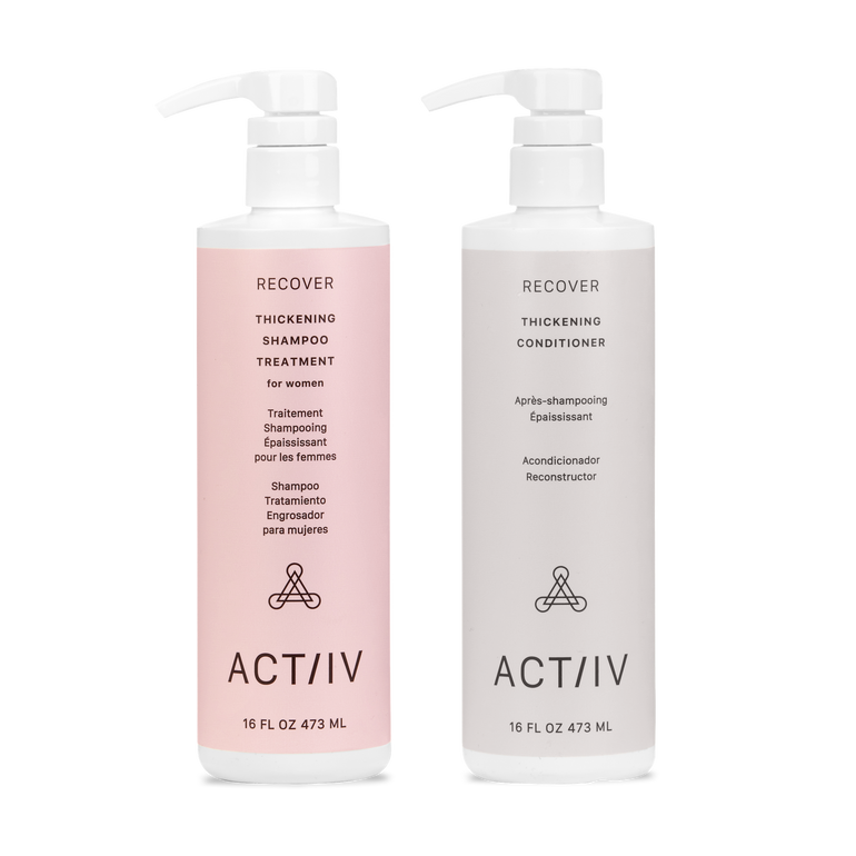 RECOVER 16OZ. THICKENING WOMEN'S DUO Shampoo and Conditioner Bottles