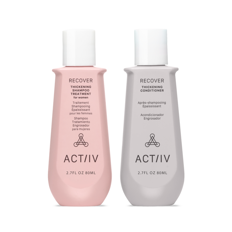 Actiiv 2.7oz Recover for Hair Loss Women Duo Shampoo and Conditioner bottles