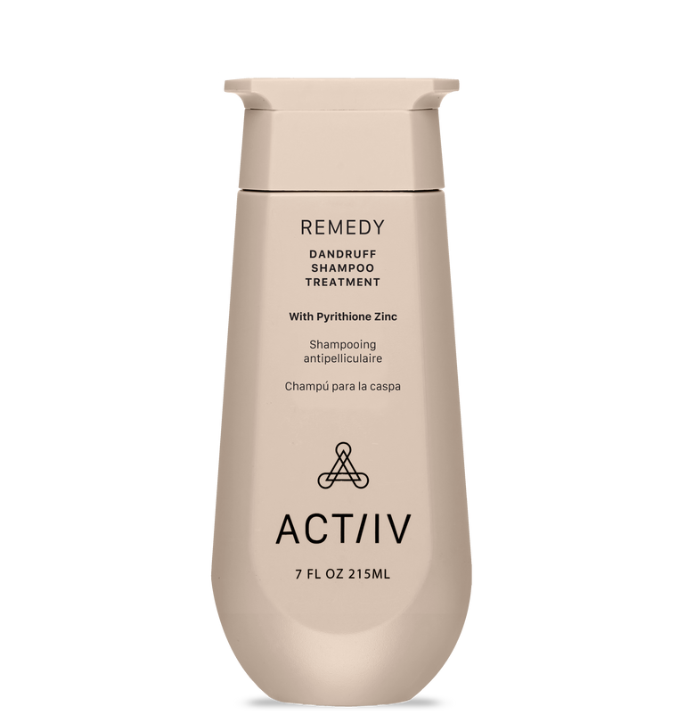 ACT/IV Remedy Dandruff Shampoo Treatment with Pyrithione Zinc – 7 fl oz (215ml) bottle for anti-dandruff hair care