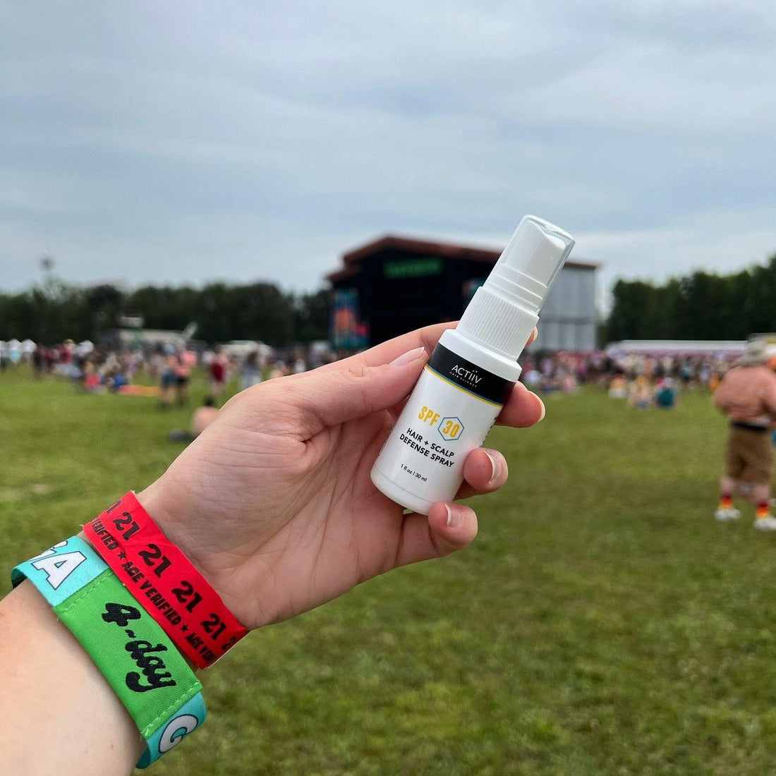 Actiiv's SPF 30 Hair + Scalp Defense Spray: The Perfect Sunscreen for Festivals - Actiiv Hair Science