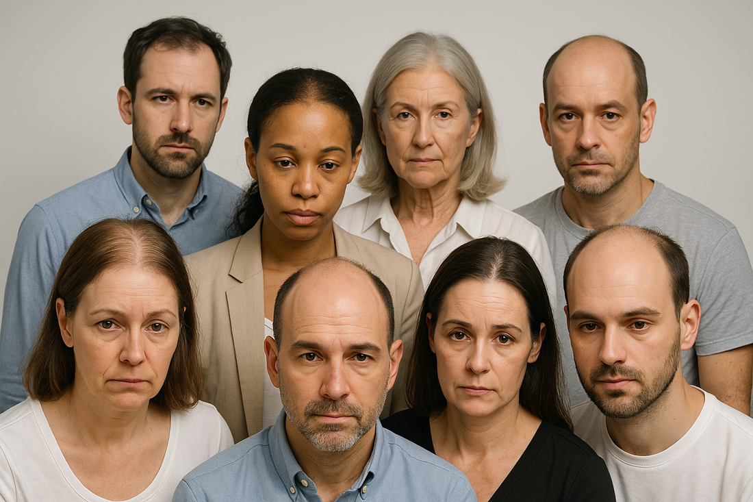 men and women with thinning hair