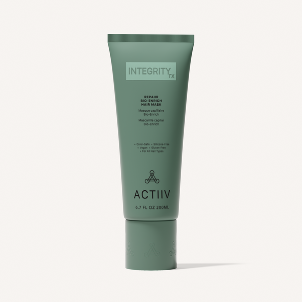 ACTIIV Integrity Rx Repair Bio-Enrich Hair Mask 6.7 oz hair treatment for damaged hair with plant-based BioREPAIIR Complex.