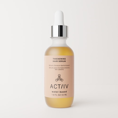 ACTIIV water based thickening hair serum bottle