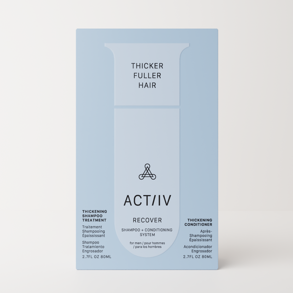Actiiv 2.7oz Recover for Hair Loss Men Shampoo and Conditioner Box