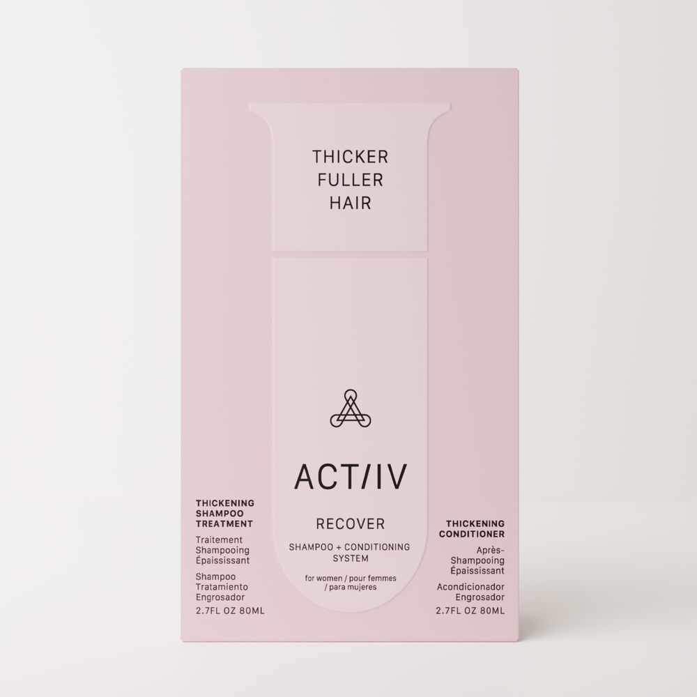 Actiiv 2.7oz Recover for Hair Loss Women Duo Shampoo and Conditioner Box