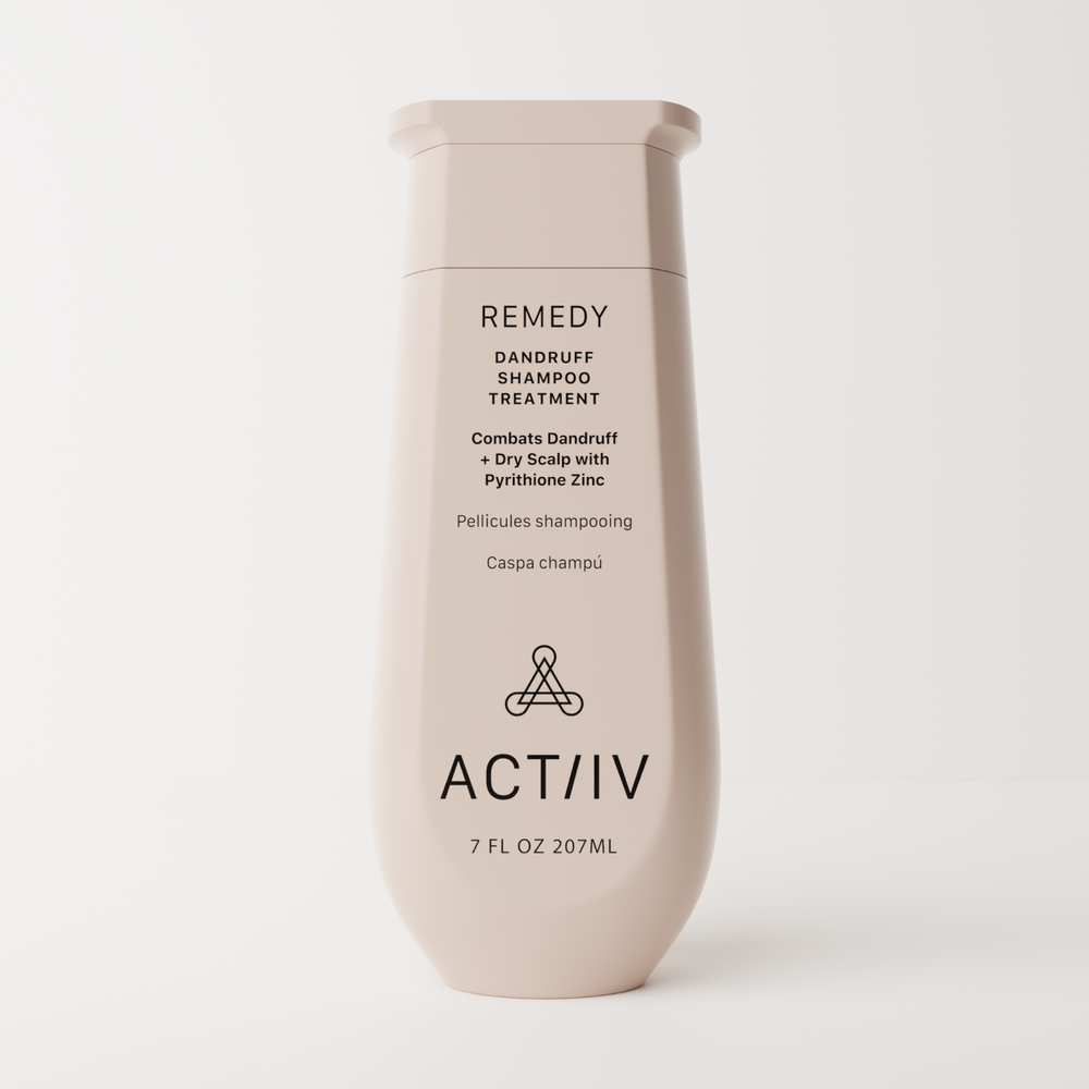ACT/IV Remedy Dandruff Shampoo Treatment with Pyrithione Zinc – 7 fl oz (215ml) bottle for anti-dandruff hair care