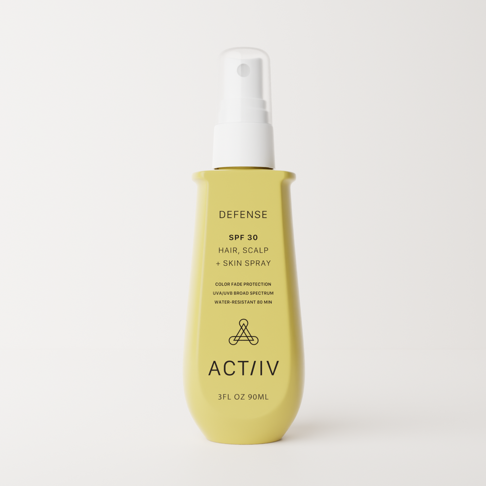 Actiiv SPF Hair and Scalp Sunscreen 3oz Yellow Bottle
