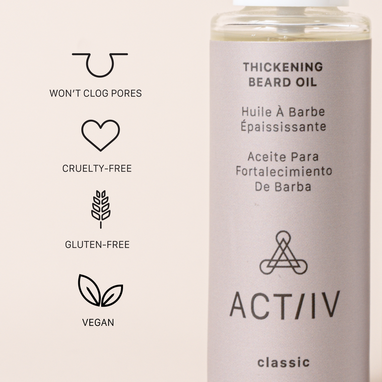 thickening beard oil classic scent features