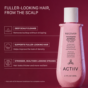RECOVER Women's Shampoo & Conditioner Travel Size Duo, 2.7oz