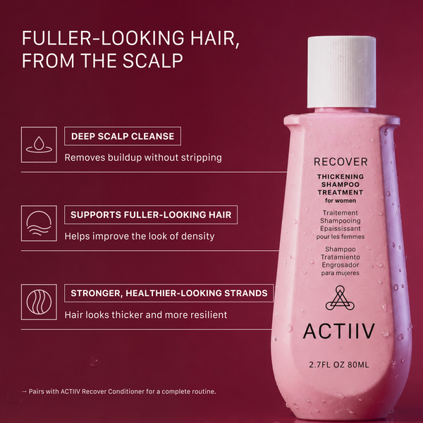 RECOVER Women's Shampoo & Conditioner Travel Size Duo, 2.7oz