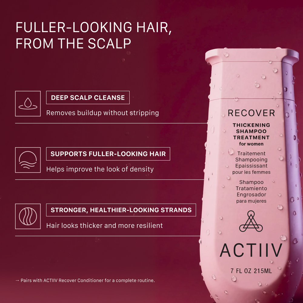 ACTIIV Recover women’s thickening shampoo, conditioner, and hair serum set for fuller, thicker-looking hair