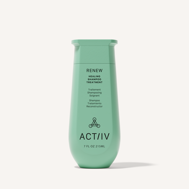 ACTIIV Renew Healing Shampoo Treatment 7 oz bottle for damaged hair and scalp care, plant-based restorative shampoo