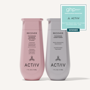 ACTIIV Recover Women's Thickening Shampoo and Conditioner Duo, 7 oz plant-based hair care system for fine, thinning hair, healthy scalp, and visibly fuller-looking hair, Global Excellence Award Winner.