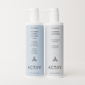 RECOVER 16OZ. THICKENING MEN'S DUO Shampoo and Conditioner Bottles