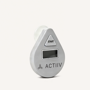 ACTIIV hair treatment timer device for tracking shampoo treatment time and optimizing scalp care routine