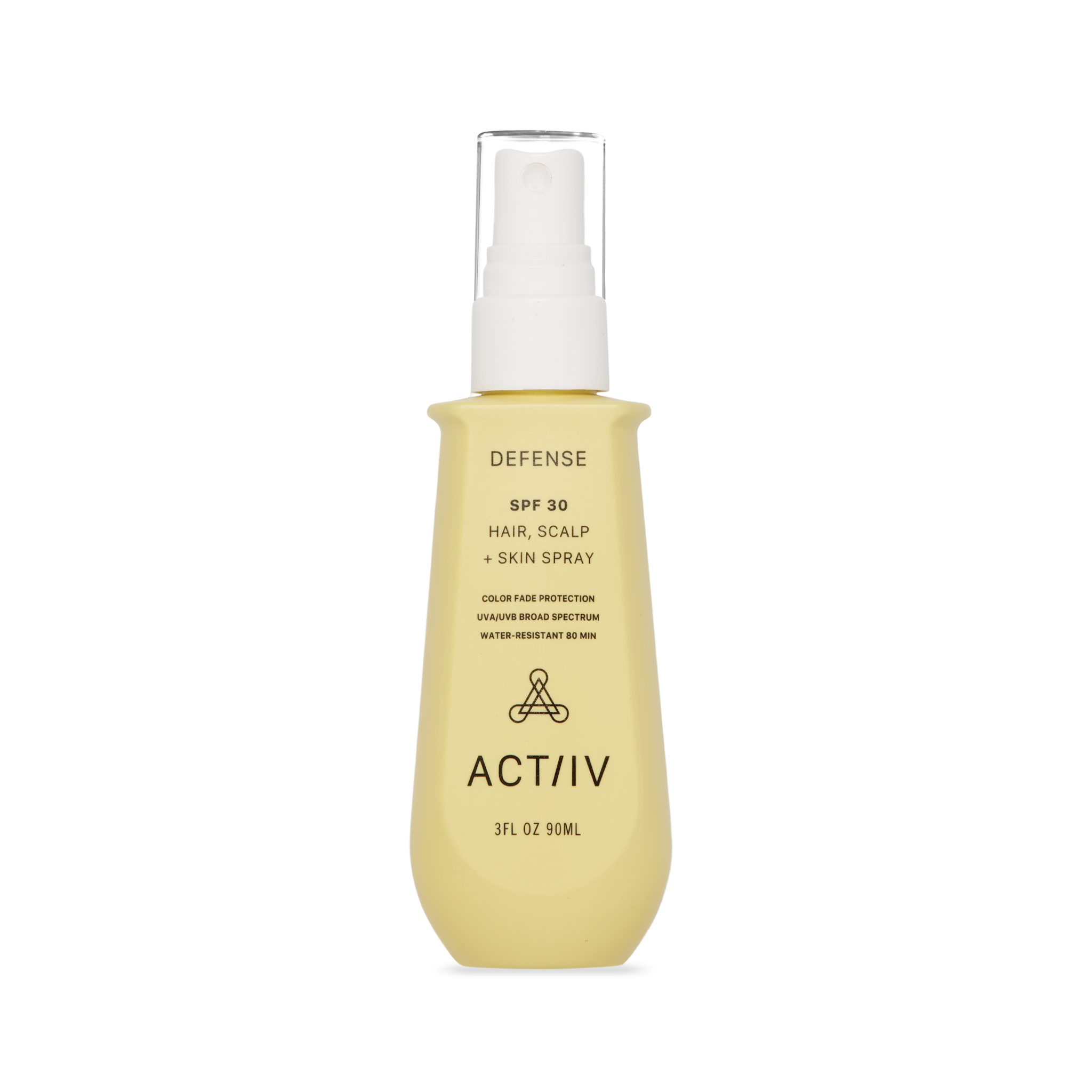 Actiiv SPF Hair and Scalp Sunscreen 3oz Yellow Bottle